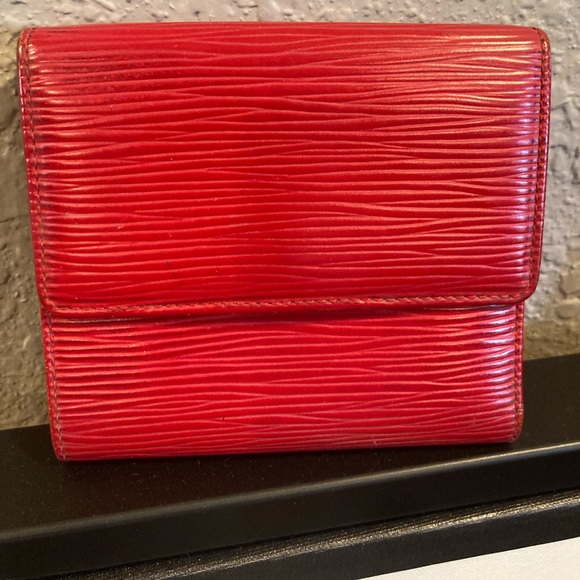 COPY - Louis Vuitton Epi Red Leather Elise Bifold Vintage Wallet datecode SP1915 - Picture 1 of 10